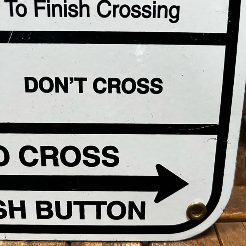 Vintage 信号機 歩行者用 押しボタン 看板 17-289 | BigBear Onli