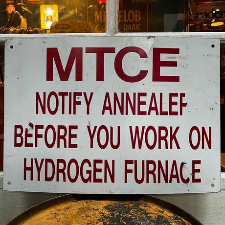 Vintage SIGN MTCE 看板　18-227-94