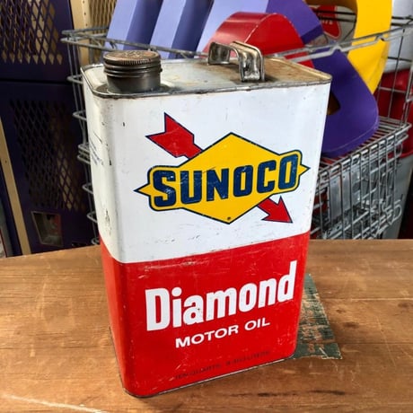SUNOCO Diamond MOTOR OIL ヴィンテージ オイル缶 1960s