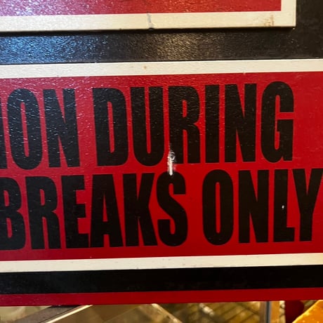 Vintage WARNING SIGN（木製） 17-176