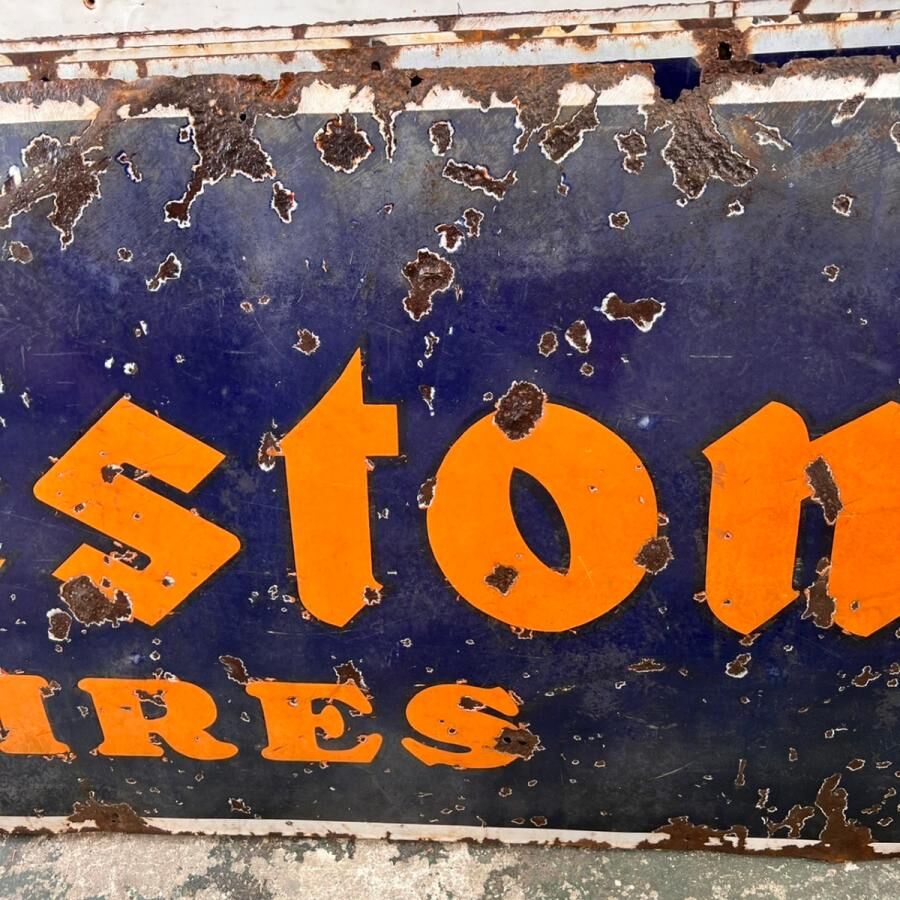 Firestone ファイヤーストーン 1940' ヴィンテージ 横長看板 (13)445 |