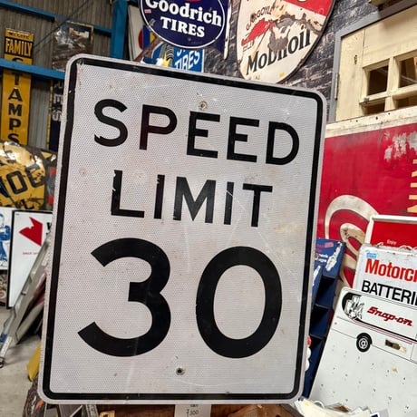 Vintage SPEEDLIMIT30 ロードサイン 20-202-53