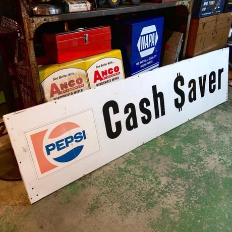 PEPSI ヴィンテージ 大型看板 Cash Saver