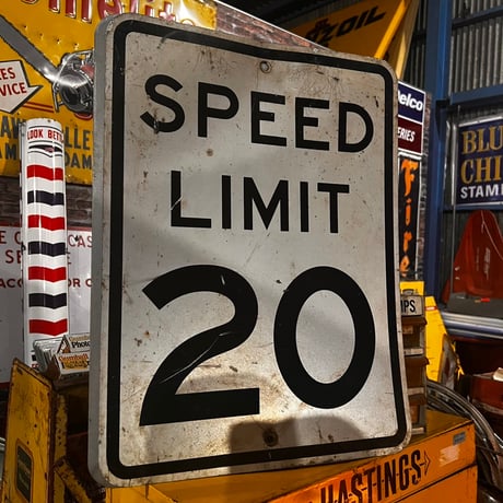 Vintage SPEEDLIMIT20 ROADSIGN 道路標識 20-155-18