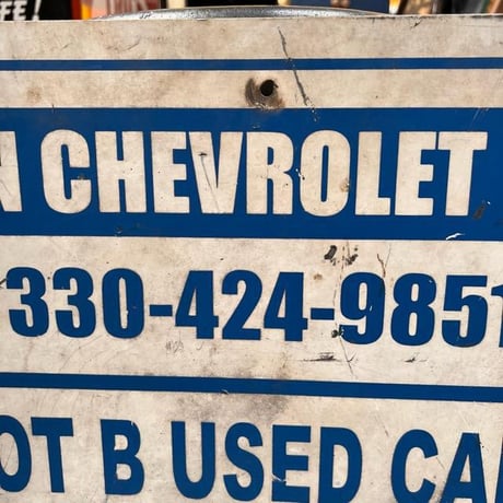 QUINN　CHEVROLET　BUICK　ヴィンテージ　看板　(14)127