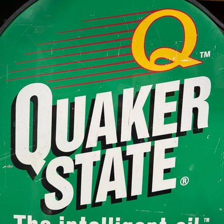 Vintage QUAKER STATE 両面看板 19-108-131