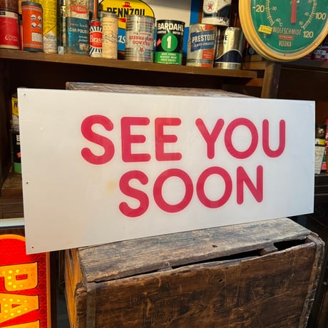 Vintage SEE YOU SOON DUNKINDONUTS プラスチック看板 21-27-2