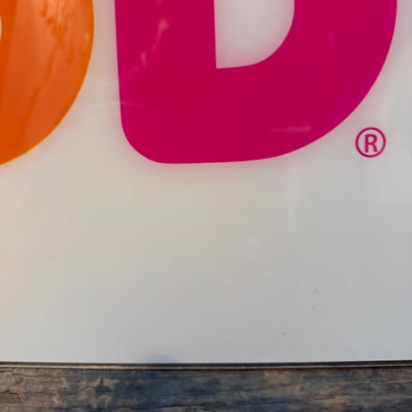 Vintage WELCOME BACK DUNKIN’DONUTS プラスチック看板 21-27-1