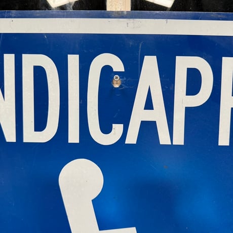 Vintage HANDICAPPED PARKING ロードサイン 道路標識 18-227-6