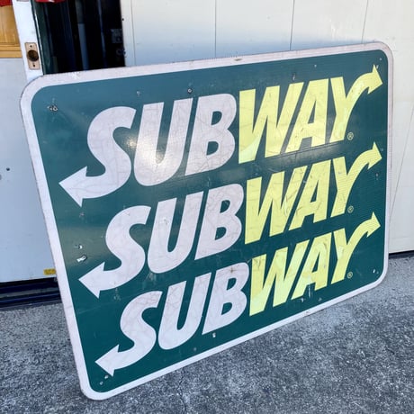 SUBWAY × QT　ヴィンテージ　両面大型看板　14-388-23