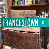 Vintage FRANCETOWN RD 両面ロードサイン 18-26