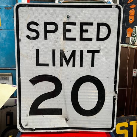 Vintage　SPEEDLIMIT20　道路標識　18-14
