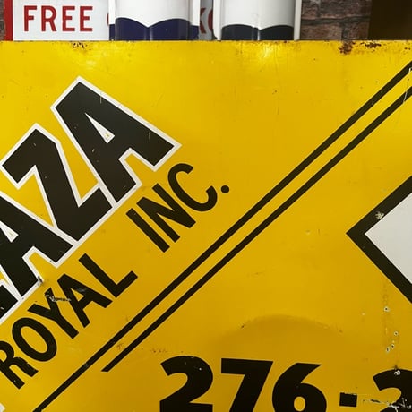 Vintage PLAZA ROYAL INC 両面 SIGN 17-298