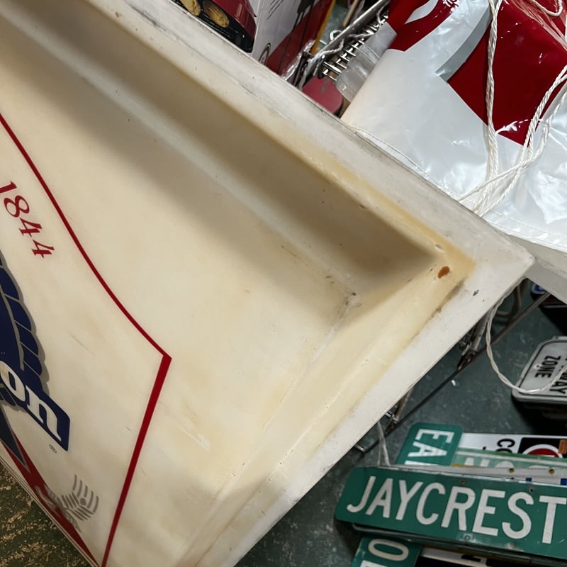 Pabst Blue Ribbon ヴィンテージ プラスチック 看板 14-105-2 | B