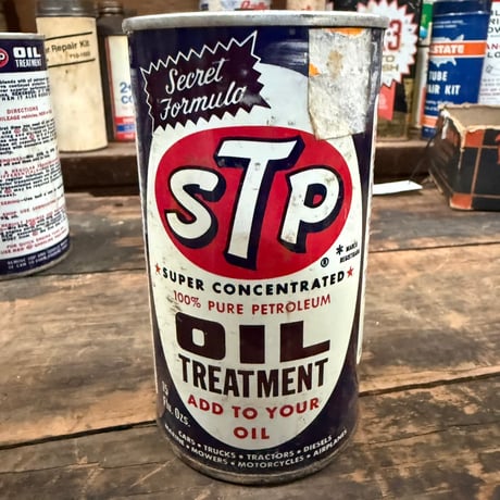 Vintage STP OIL CAN (中身入り) 17-77-19