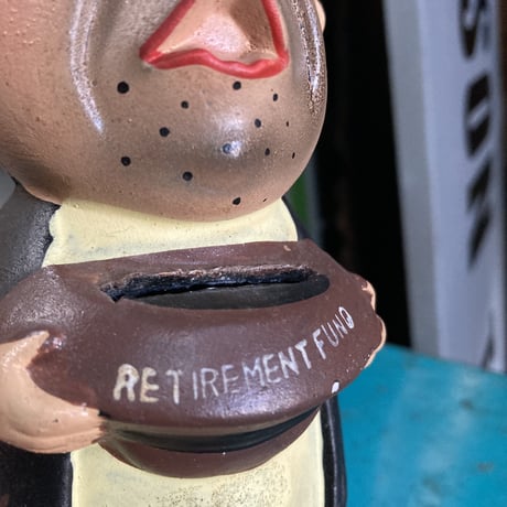 ヴィンテージ　RETIREMENT FOUND　セラミック　貯金箱　15-193-1
