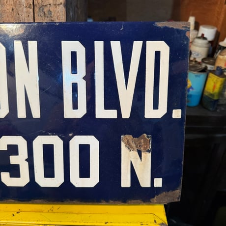 Vintage TOPANGA CANYON BLVD. 両面琺瑯看板 17-309