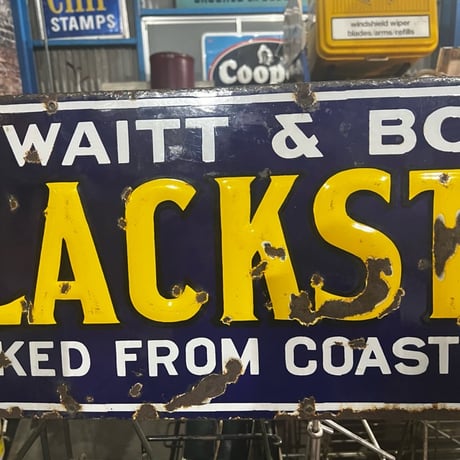 Vintage Waitt&Bond.Inc（葉巻メーカー) BLACKSTONE ENAMEL SIGN 17-274