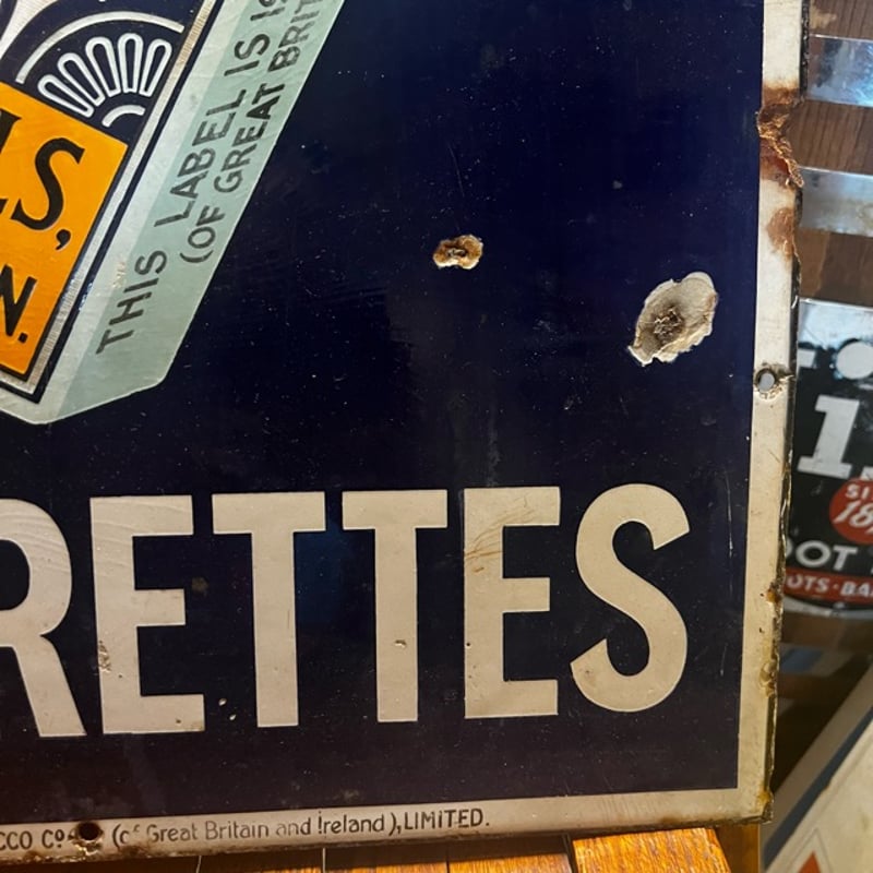 Vintage WILD WOODBINE CIGARETTES SIGN 琺瑯 18-51