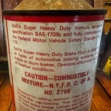 Vintage NAPA BRAKE OIL CAN 16-c-34