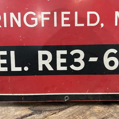 Vintage CONSTRUCTION SERVICE SIGN 19-108-14