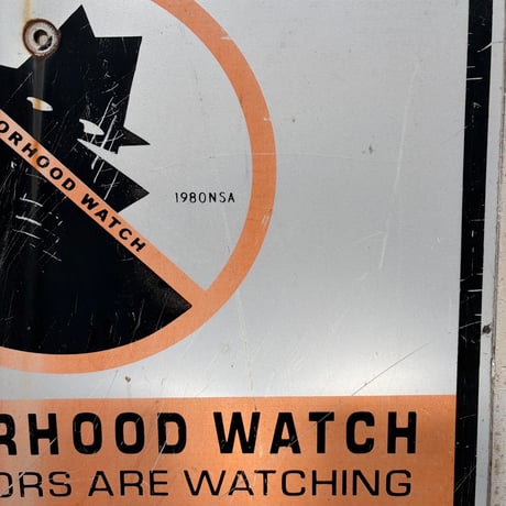 Vintage NEIGHBORHOOD WATCH 【大】道路標識 20-122-32