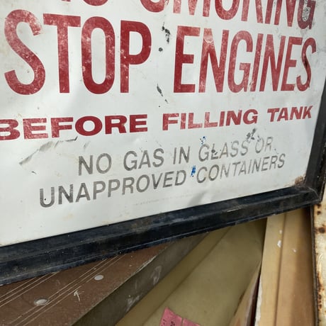 ヴィンテージ　両面ガソリンスタンドサイン　16-501-23
