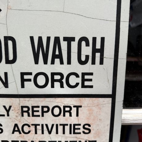 Vintage WARNING NEIGHBORHOOD WATCH サイン 標識 20-155-43