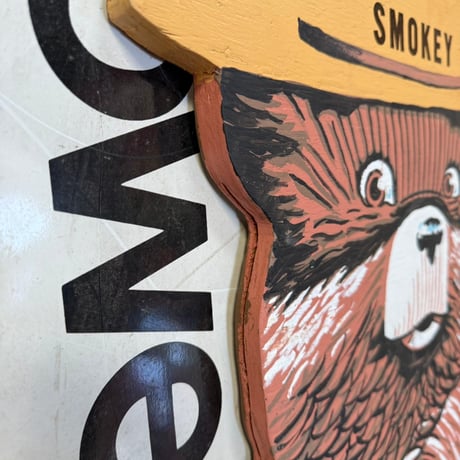 Vintage SMOKEY BEAR 木製看板 21-368