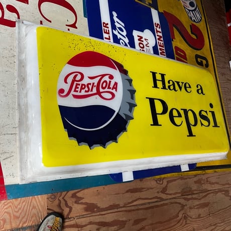 Vintage PepsiCola プラスチック Sign 17-72