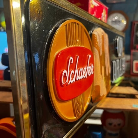 Vintage Schaefer plastic sign 17-333