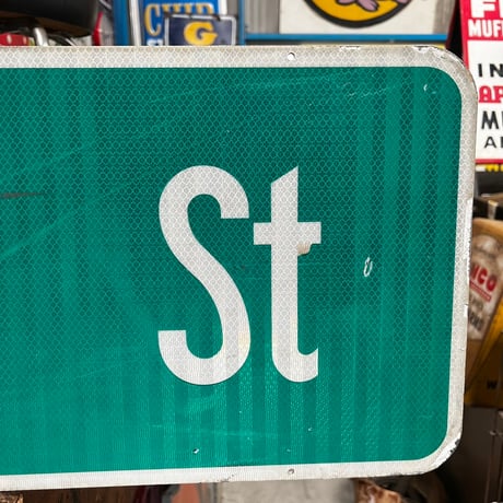 Vintage Grattan St 両面 SIGN 道路標識 19-108-117