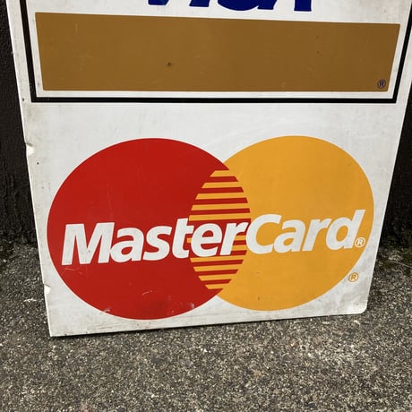DISCOVER VISA MASTERCARD ヴィンテージ　両面看板　15-253