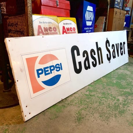 PEPSI ヴィンテージ 大型看板 Cash Saver