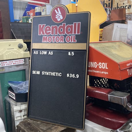 Kendall MOTOR OIL　プラスチック看板　14-147
