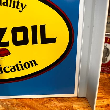 Vintage VTG PENNZOIL 両面看板 14-29-1