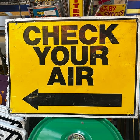 Vintage CHECK AIR 両面SIGN 19-108-50