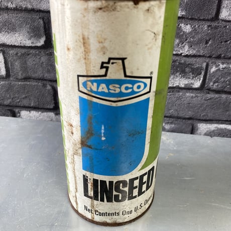 Nasco　ヴィンテージ　リンシードオイル缶　16-s-1-6