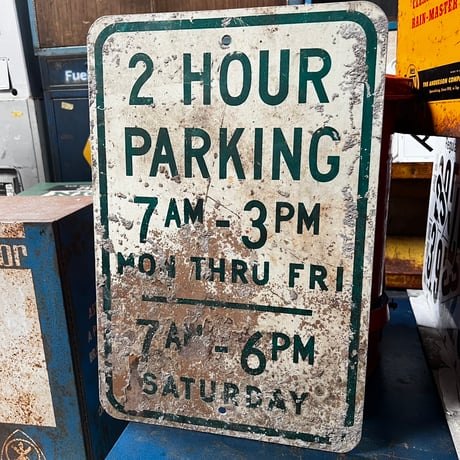 Vintage　ロードサイン　２HOUR　PARKING　18-227-1