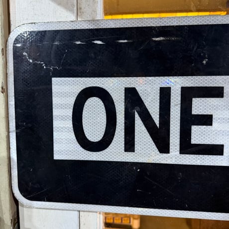 Vintage ONE WAY 道路標識 20-31