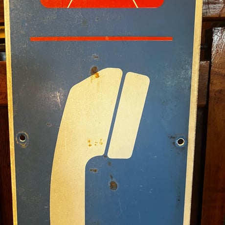 Vintage PAY PHONE SIGN 琺瑯製 17-317