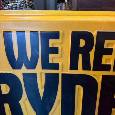 Vintage WE RENT RYDER TRUCKS 大型プラスチック看板 20-289-1