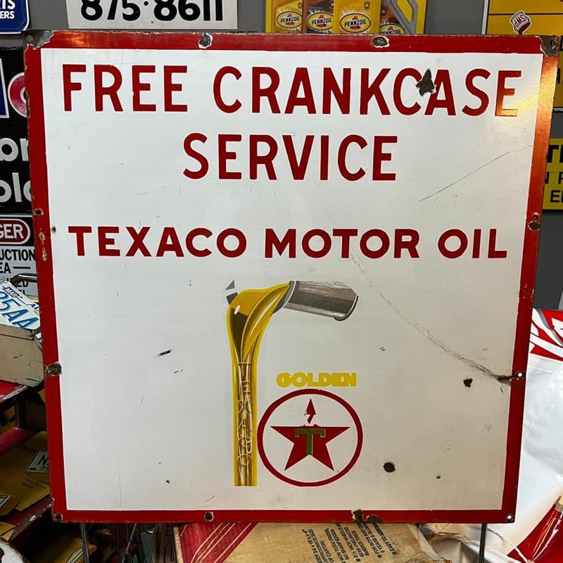 TEXACO ヴィンテージ 琺瑯 看板 K23-3 | BigBear Online Store
