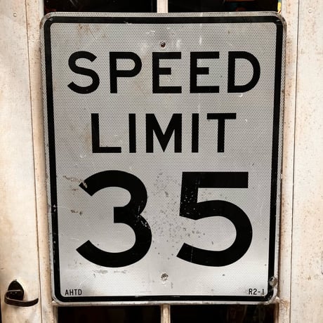 Vintage ロードサイン SPEED LIMIT 35 18-54-1