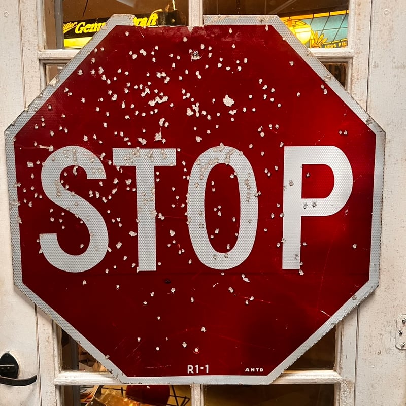 STOP ロードサイン Mighty Line 36 in. Standard Red Stop Sign Floor Sign STP36