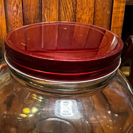 Vintage SNOWMAN GLASS JAR 10-269