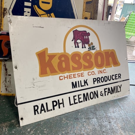 Vintage Kasson 大型 両面看板 14-216