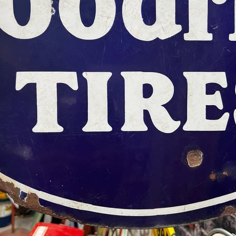 Vintage Goodrich TIRES 琺瑯 看板 16ー126