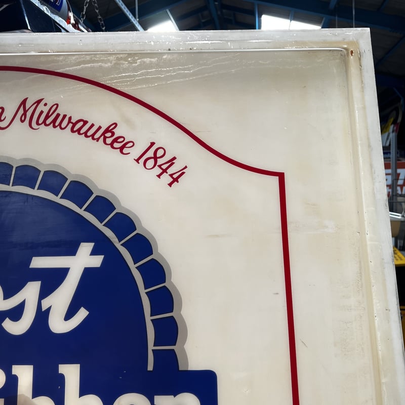 Pabst Blue Ribbon ヴィンテージ プラスチック 看板 14-105-2 | B