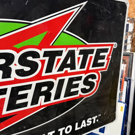 Vintage INTERSTATE BATTERIES 看板 21-101